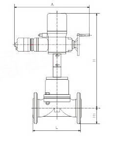 ZAZT电动隔膜调节阀外形尺寸图