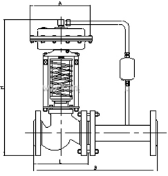 ZZY自力式压力调节阀外形尺寸图