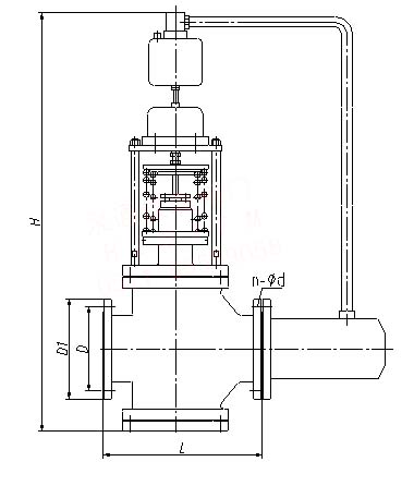 自力式调节阀（重油）外形尺寸图