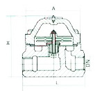 CS47H可调双金属片式蒸汽疏水阀外形尺寸图