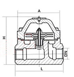 CS17H(CS67H)可调双金属片式蒸汽疏水阀外形尺寸图