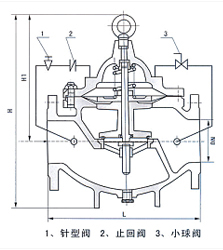 300X缓闭止回阀外形尺寸图