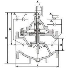 700X水泵控制阀外形尺寸图