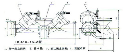 HS41X防污隔断阀外形尺寸图