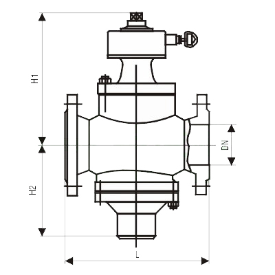 ZL47F自力式流量平衡阀(带锁)外形尺寸图